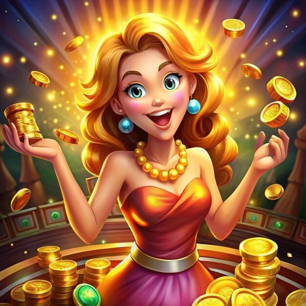 Tema neon pada Slot Double Fortune