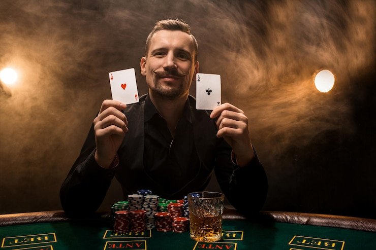 Meja live casino Beterlive bernuansa neon